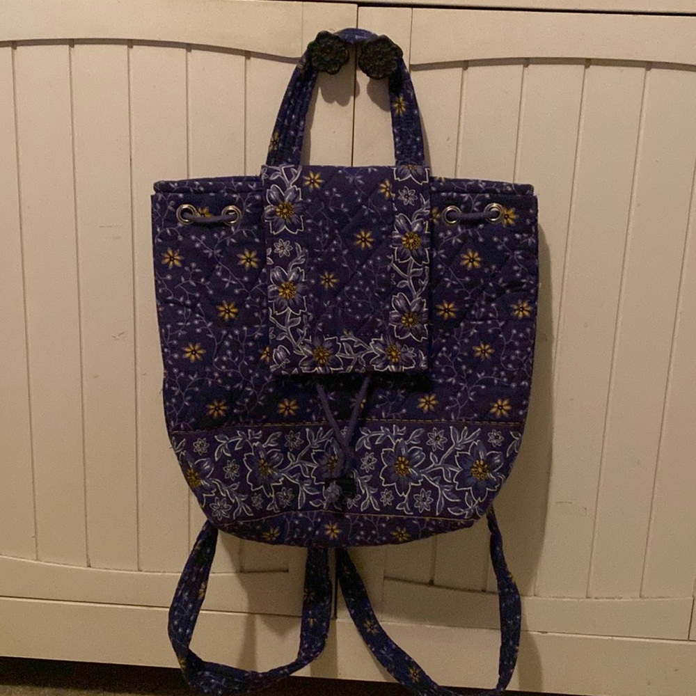 Quilted cotton backpack